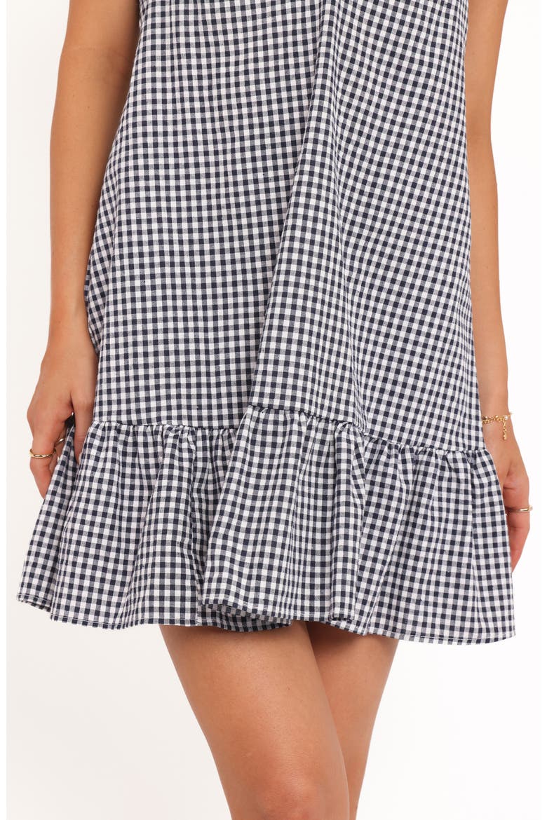 Samson Gingham Halter Mini Dress, Alternate, color, NAVY GINGHAM