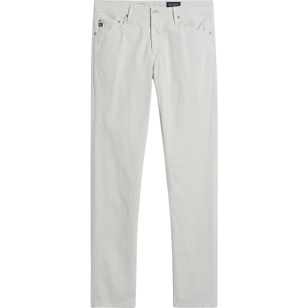 Ag Tellis Stretch Sateen Modern Slim Pants In Silver Fog