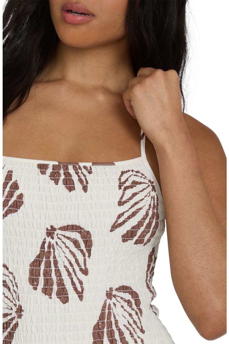 So Bright Shell Print Minidress, Alternate, color, SALT CRYSTAL