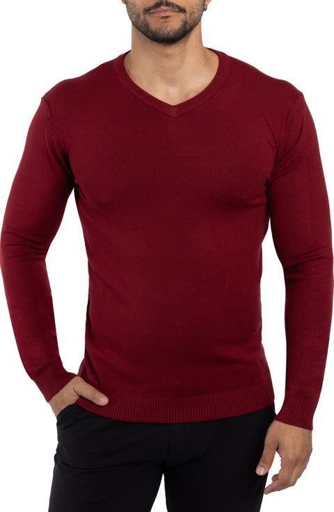 V-Neck Rib Knit Sweater