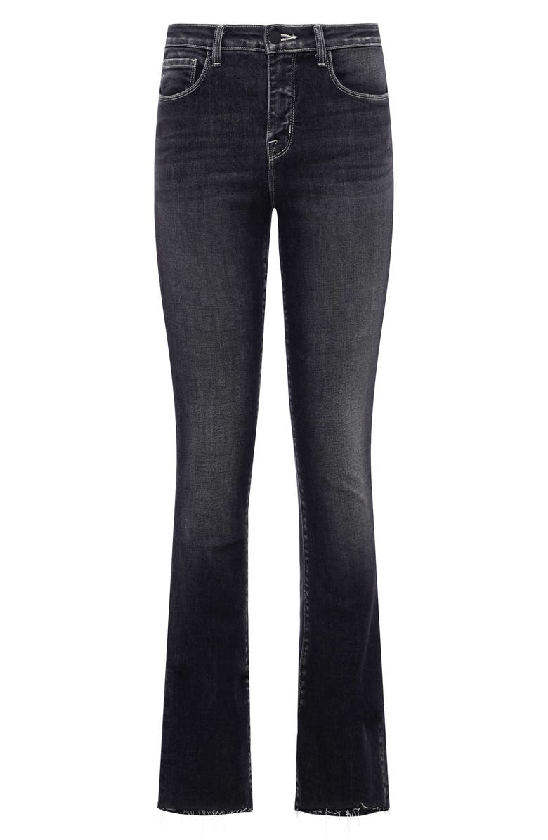 L'AGENCE Ruth High Waist Raw Hem Straight Leg Jeans, Alternate, color, 