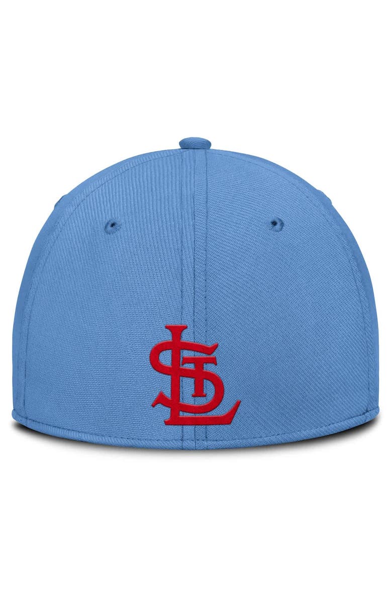 Nike Men's Nike Gray/Light Blue St. Louis Cardinals Rise Swoosh Performance Flex Hat, Alternate, color, Gray