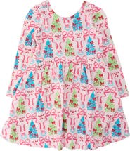 RuffleButts Knit Long Sleeve Twirl Dress (little Kid))