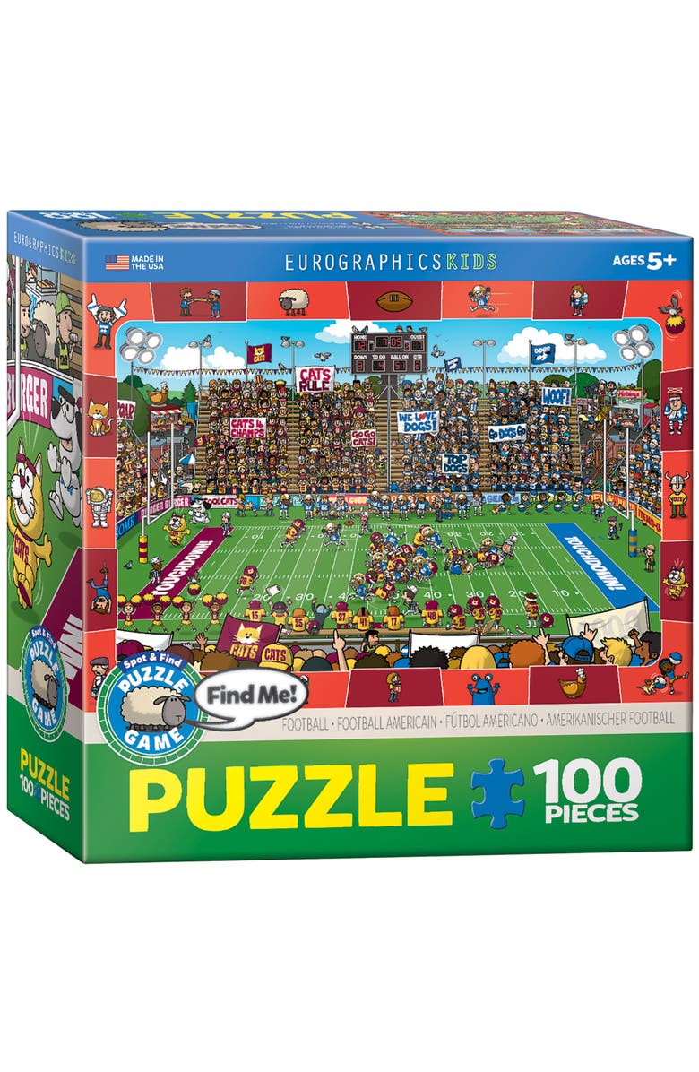 Eurographics Spot 
Find Football Puzzle, 100 Pieces, Main, color, Multicolored