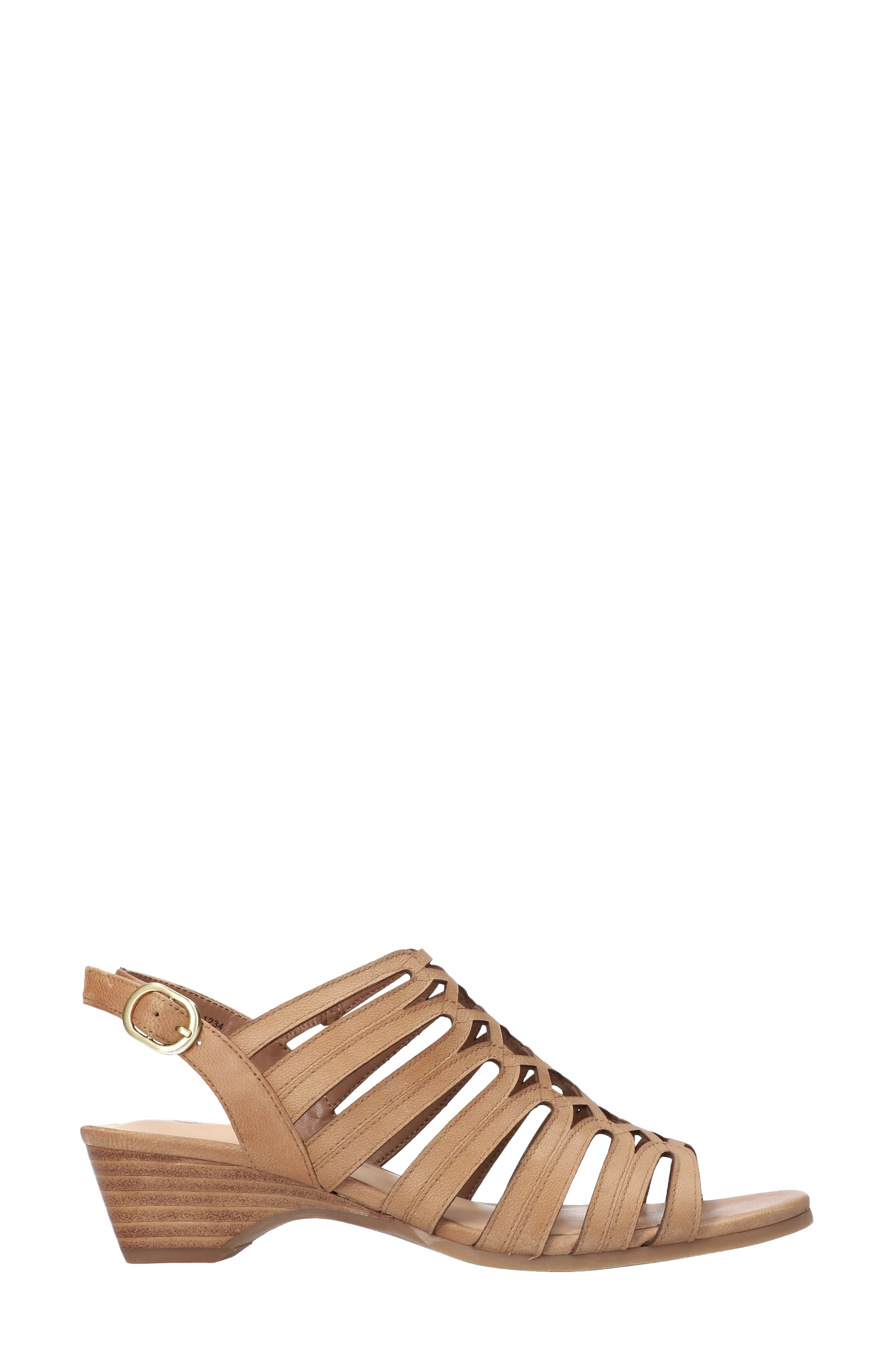 Taresa Strappy Sandal, Alternate, color, SADDLE LEATHER