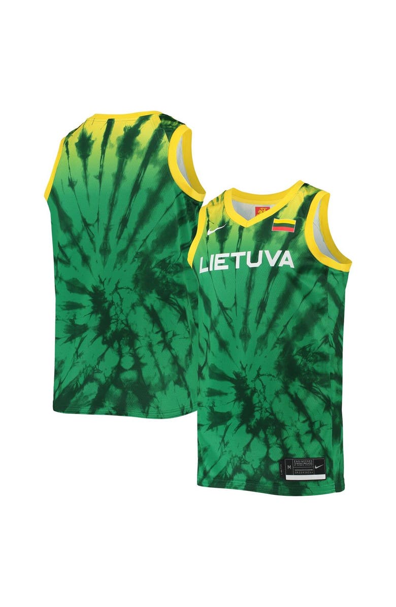 Nike Men's Nike Green/Gold Lithuania Basketball 2020 Summer Olympics Limited Jersey, Alternate, color,
