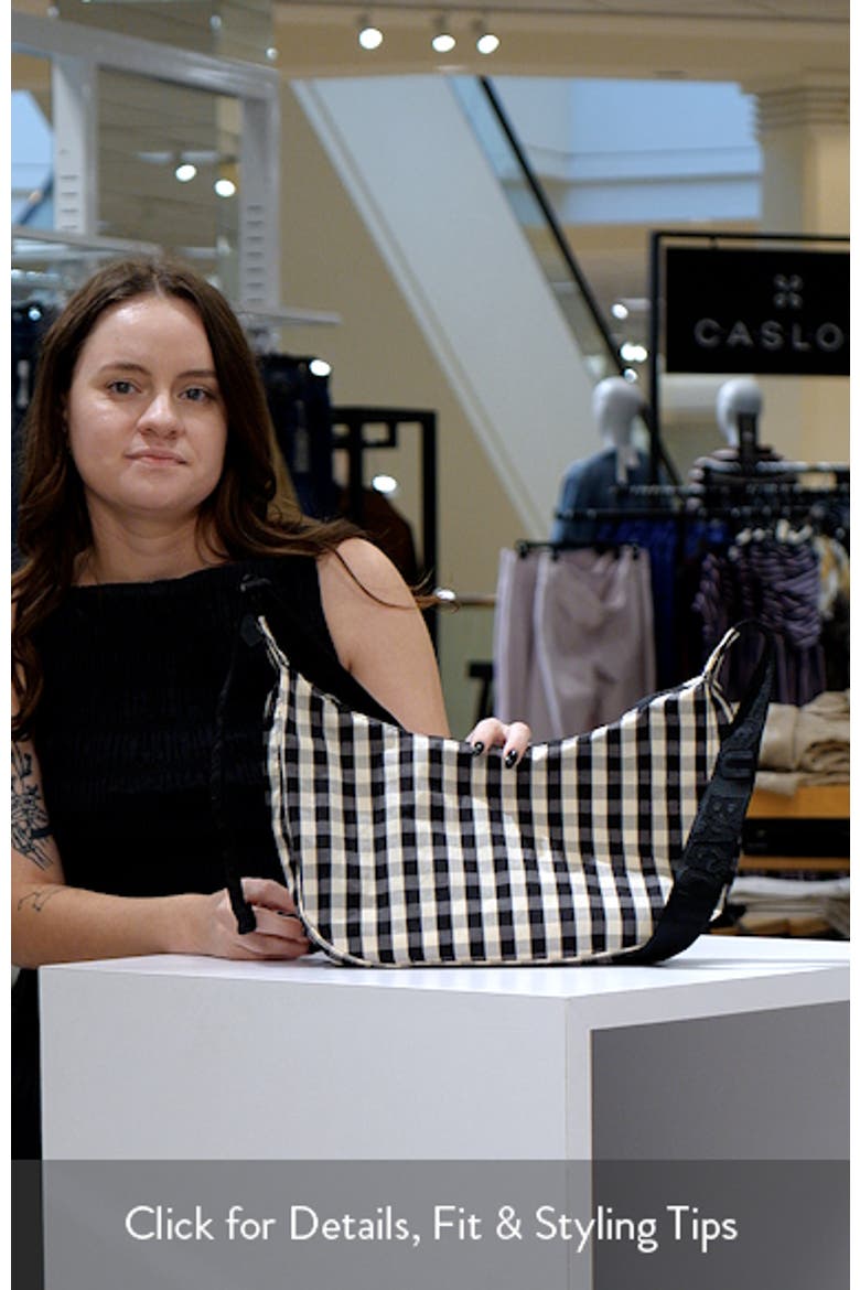 Medium Crescent Recycled Nylon Crossbody Bag video
