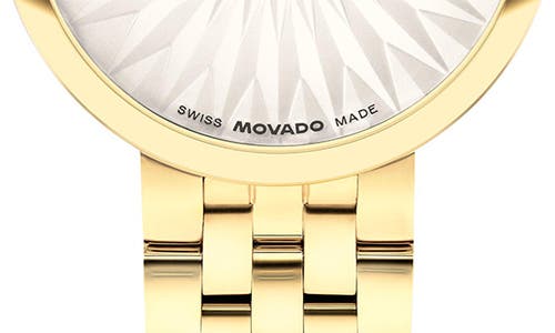 Movado Women's Museum Classic Swiss Quartz Yellow Pvd Watch, 29.5mm In White