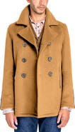 Brooklyn Brigade Tan Wool Double Breasted Peacoat