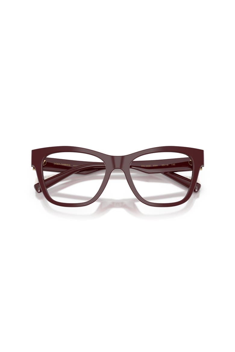 55mm Square optical glasses, Alternate, color, Red
