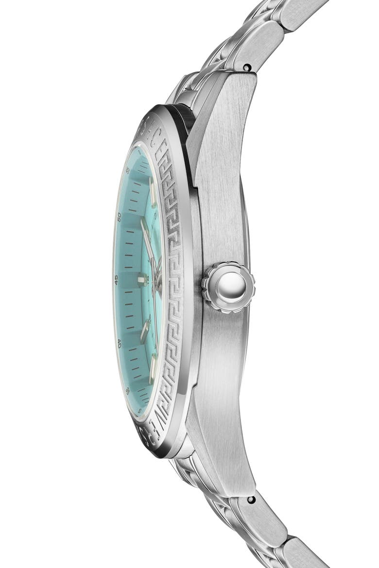 V-Code GMT Bracelet Watch, 42mm, Alternate, color, STAINLESS STEEL