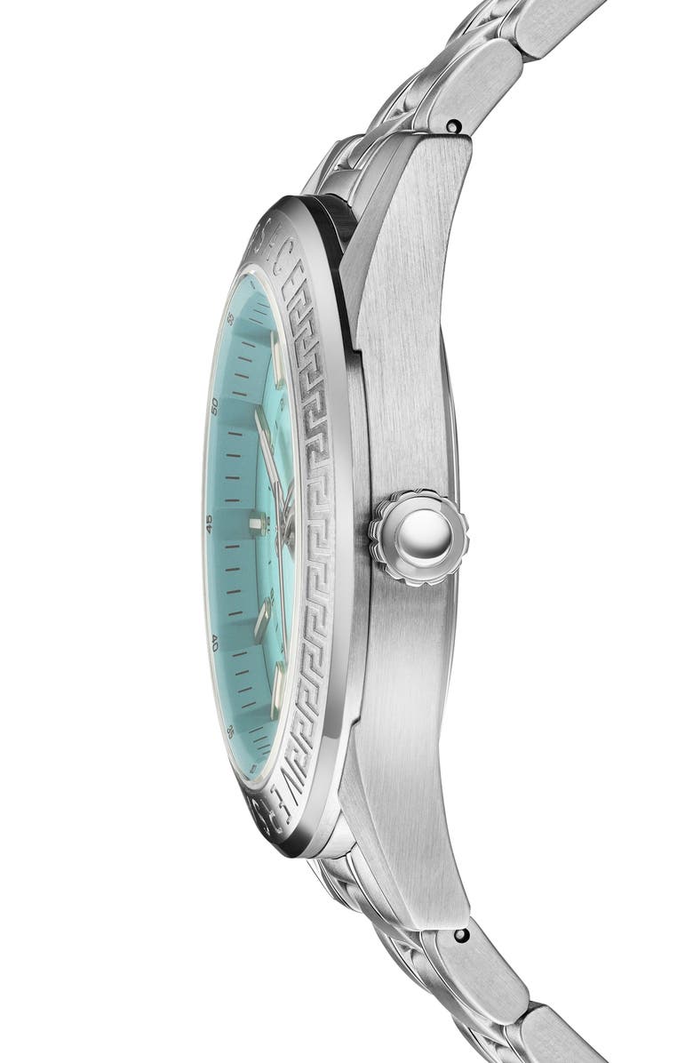 Versace V-Code GMT Bracelet Watch, 42mm, Alternate, color,