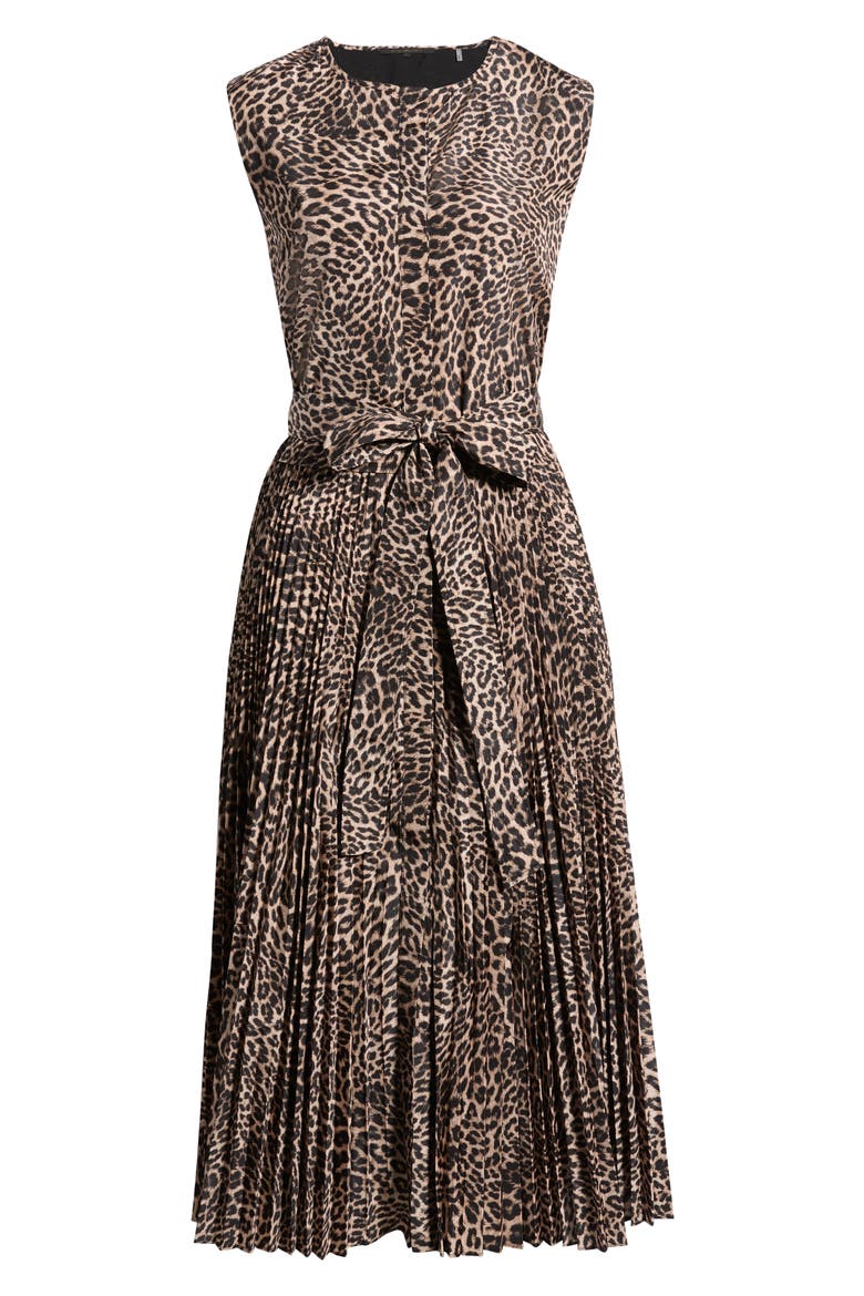 Stella Leopard Print Midi Dress, Alternate, color, NATURAL MULTI