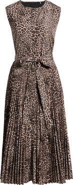 KOBI HALPERIN Stella Leopard Print Midi Dress