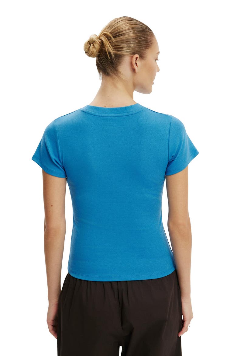 Women's The Tiny Graphic Tee, Alternate, color, Sour Cherry  Cobalt