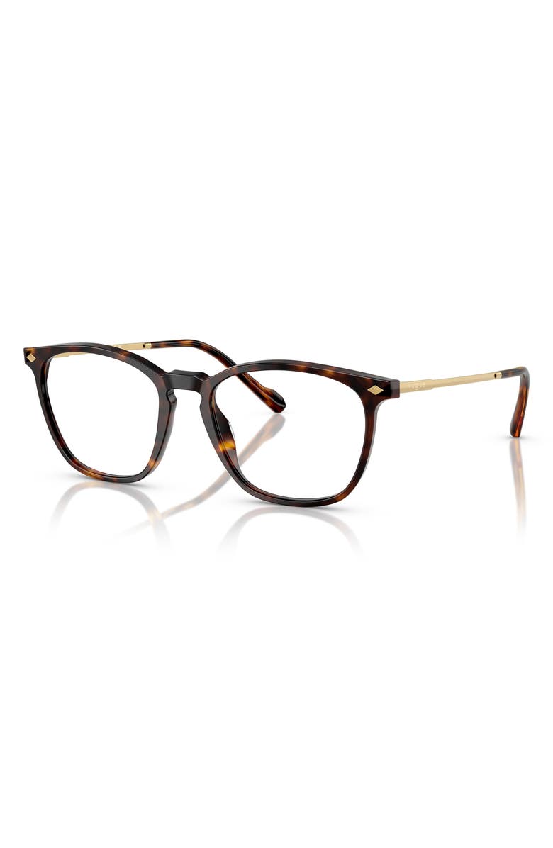 VOGUE 53mm Pillow Optical Glasses, Alternate, color, Dark Havana