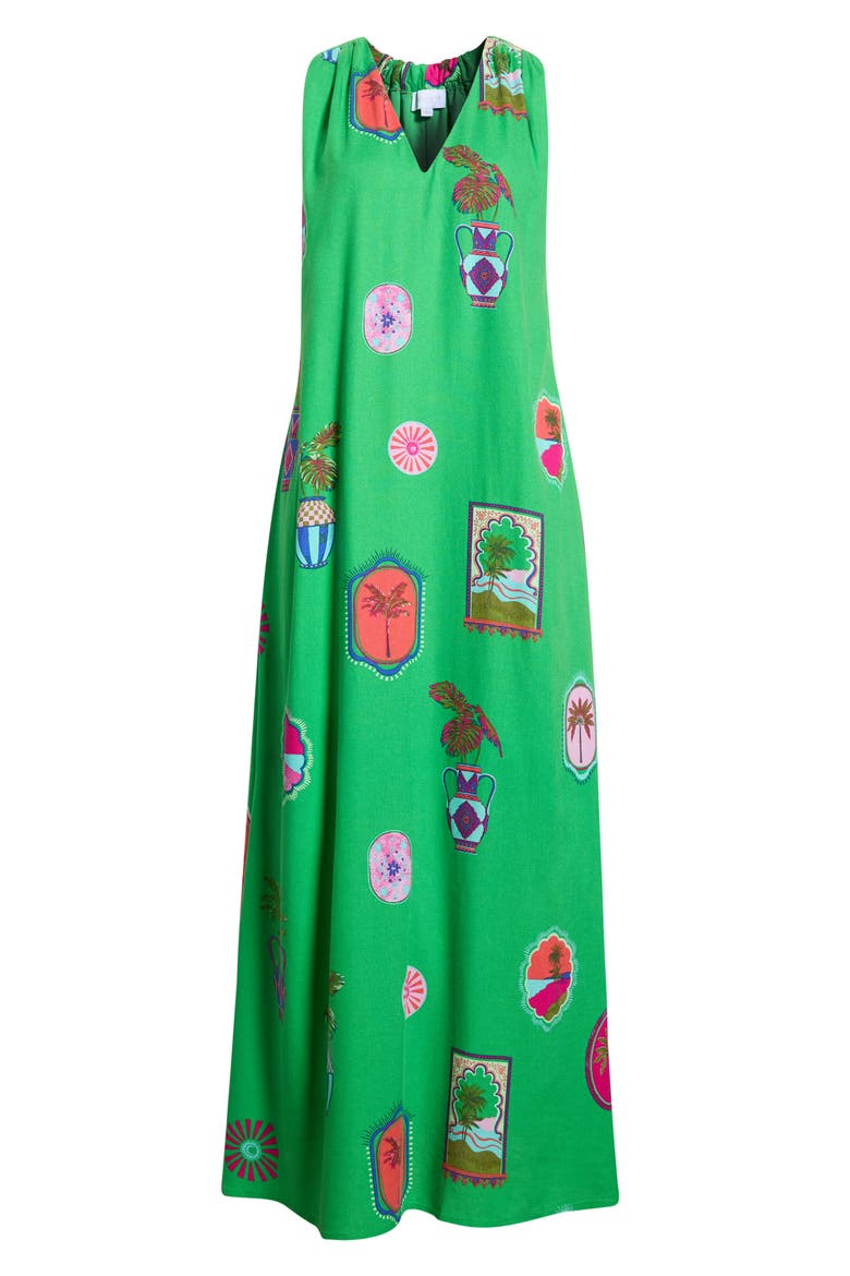 Trinie Postcard Rubi Halter Dress, Alternate, color, KELLY-PINK