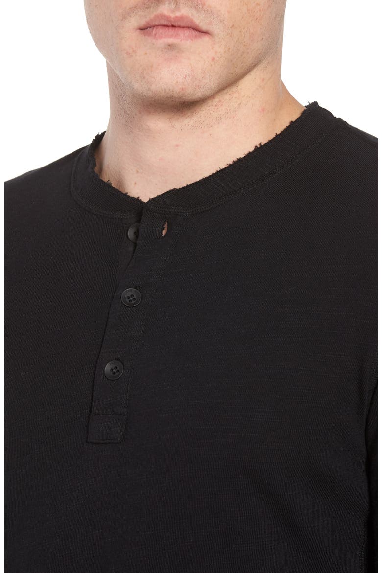 Classic Slim Fit Henley, Alternate, color, JET BLACK