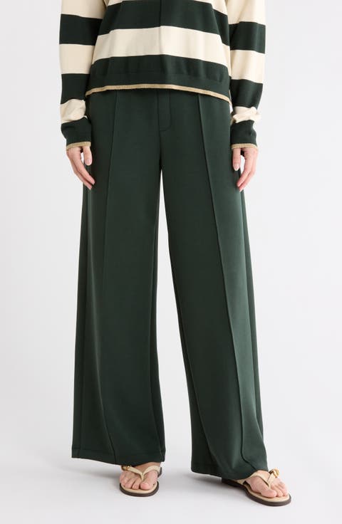 Pull-On Wide Leg Pants