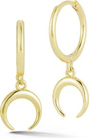 GLAZE JEWELRY Crescent Drop Huggie Hoop Earrings