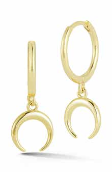 GLAZE JEWELRY Crescent Drop Huggie Hoop Earrings