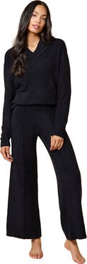 Softies Ultra-Marshmallow Shawl Collar with Pintuck Pant