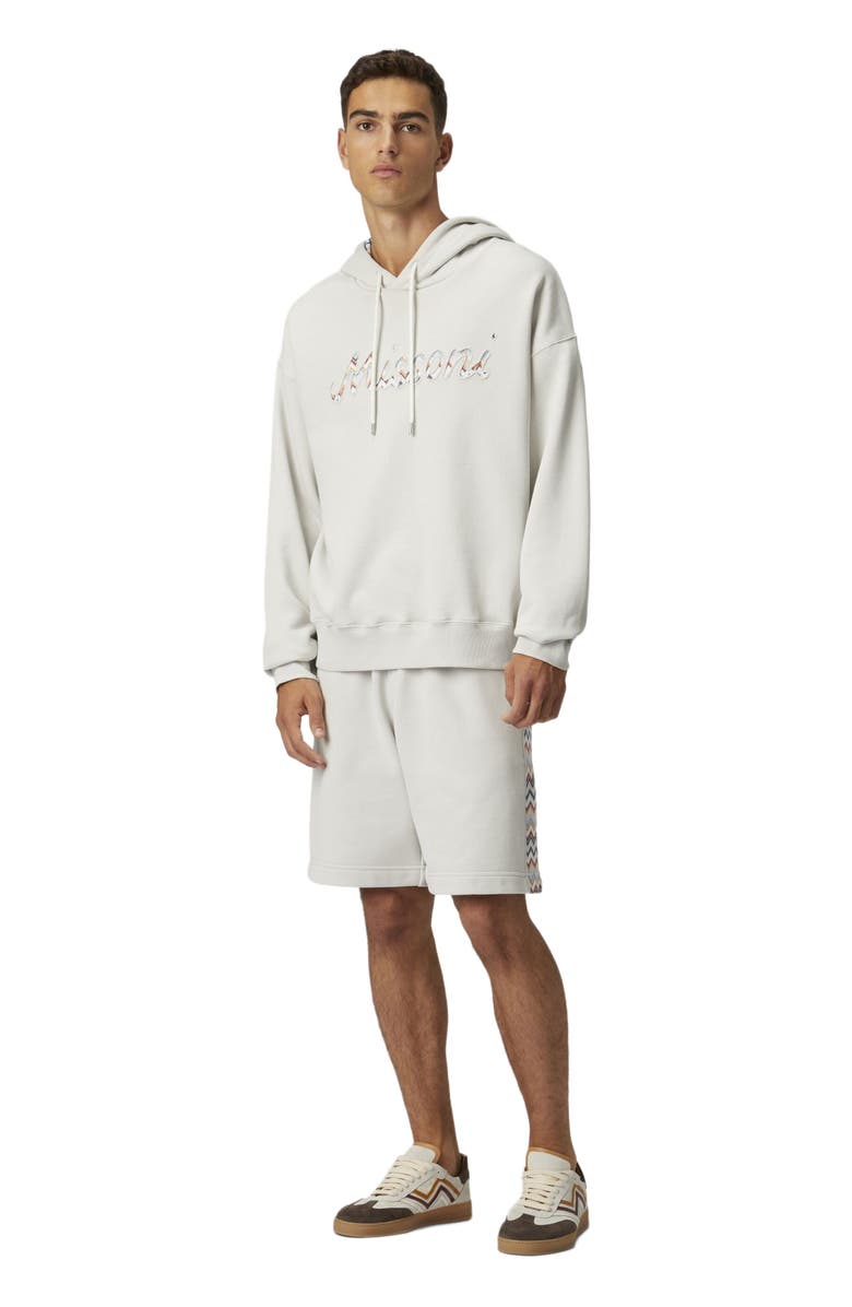 Missoni Cotton Shorts With Zigzag Insert, Main, color, White