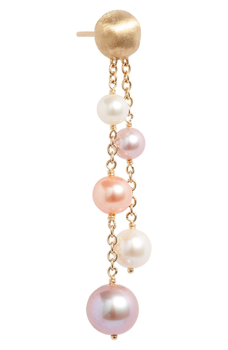 Marco Bicego Africa 18K Yellow Gold & Pearl Two-Strand Earrings, Alternate, color, 