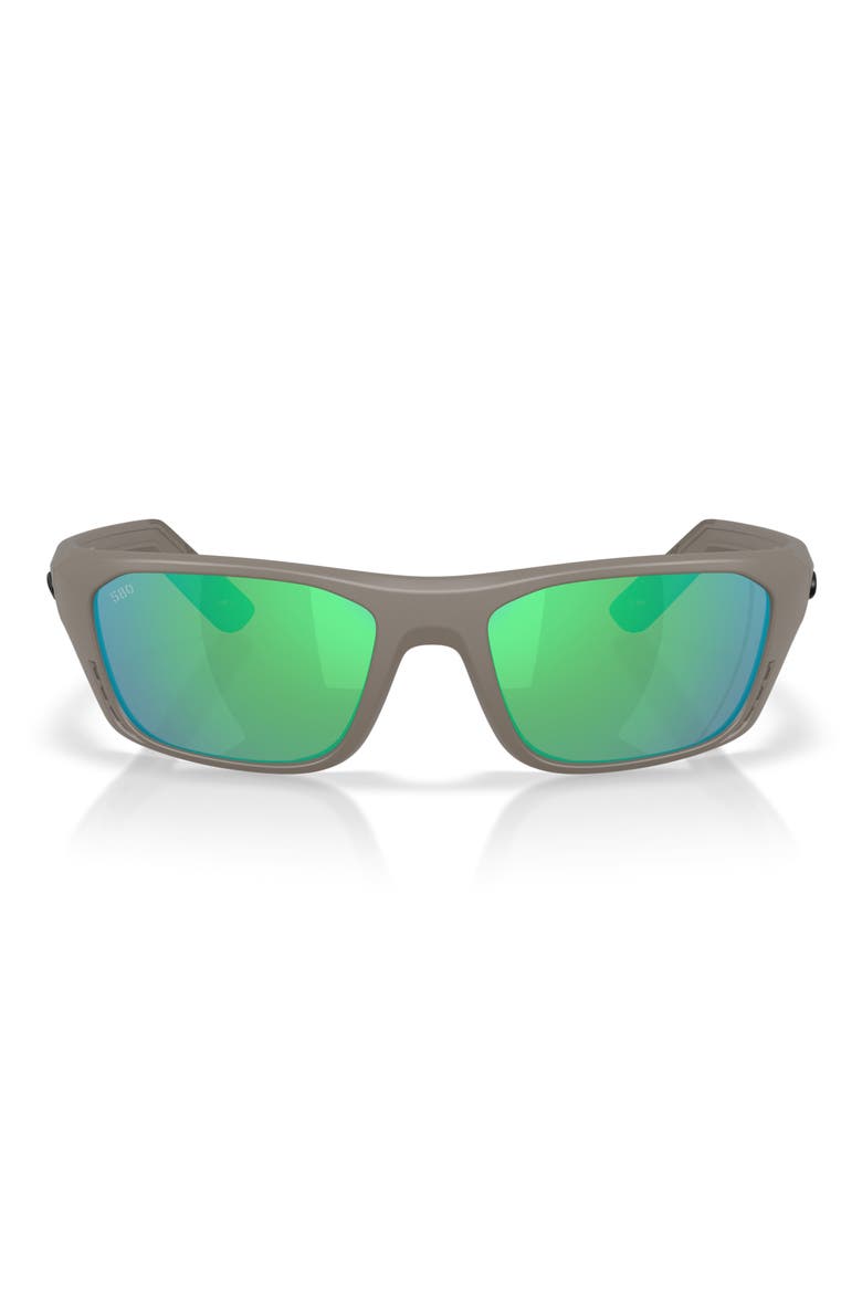 Whitetip Pro 57mm Polarized Rectangular Sunglasses, Main, color, MATTE OLIVE SHALE / GREEN