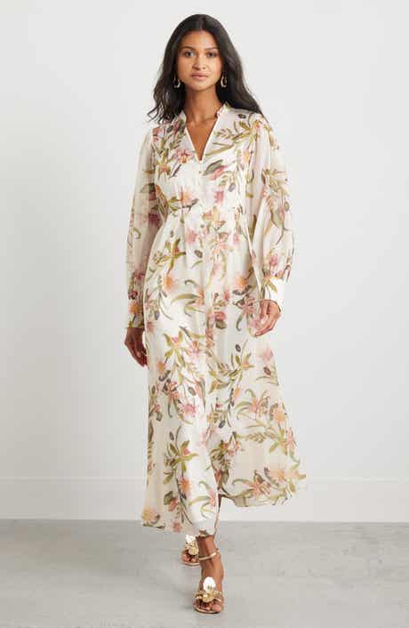 Chelsea28 Floral Long Sleeve Maxi Dress