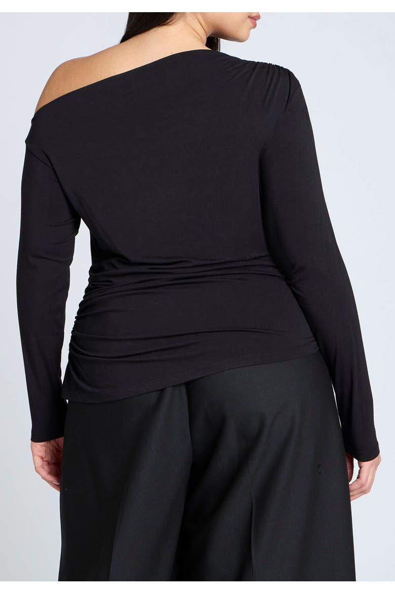 Asym Top With Tie (plus), Alternate, color, BLACK ONYX