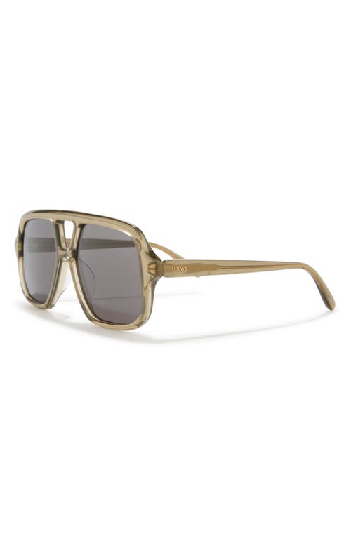 Loewe Slim Rectangular Sunglasses In Gold