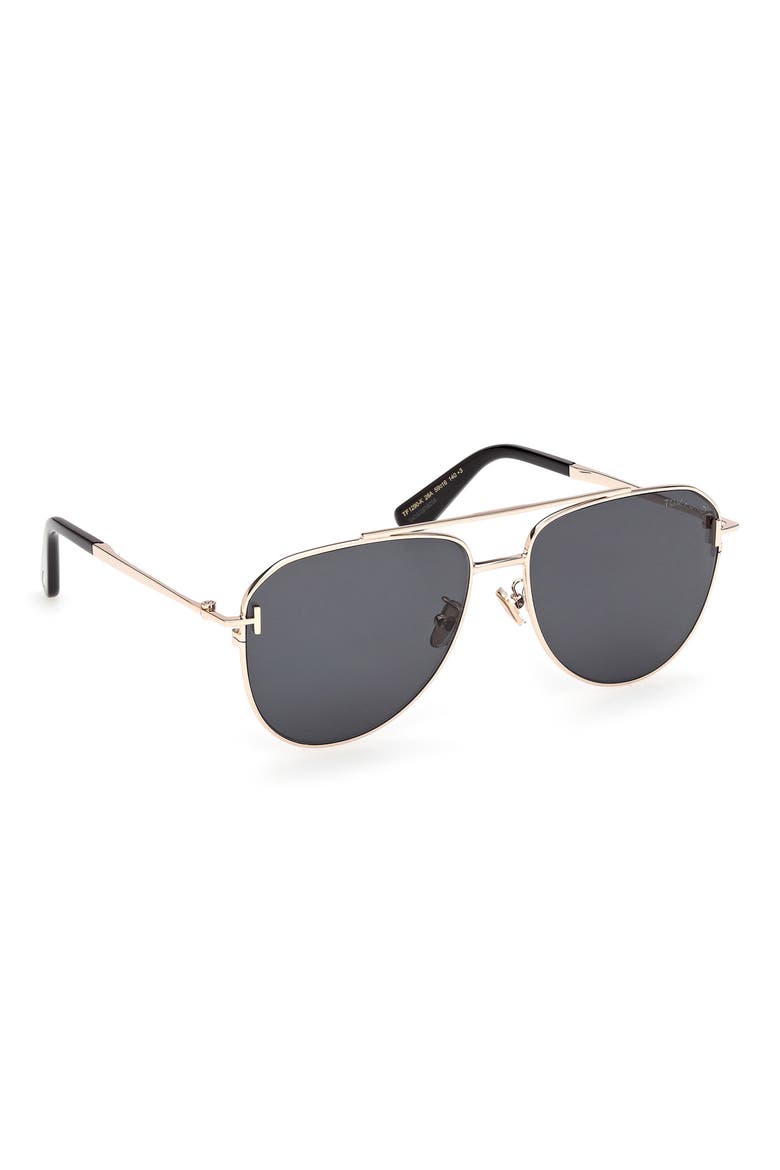 59mm Aviator Sunglasses, Alternate, color, SHINY ROSE GOLD