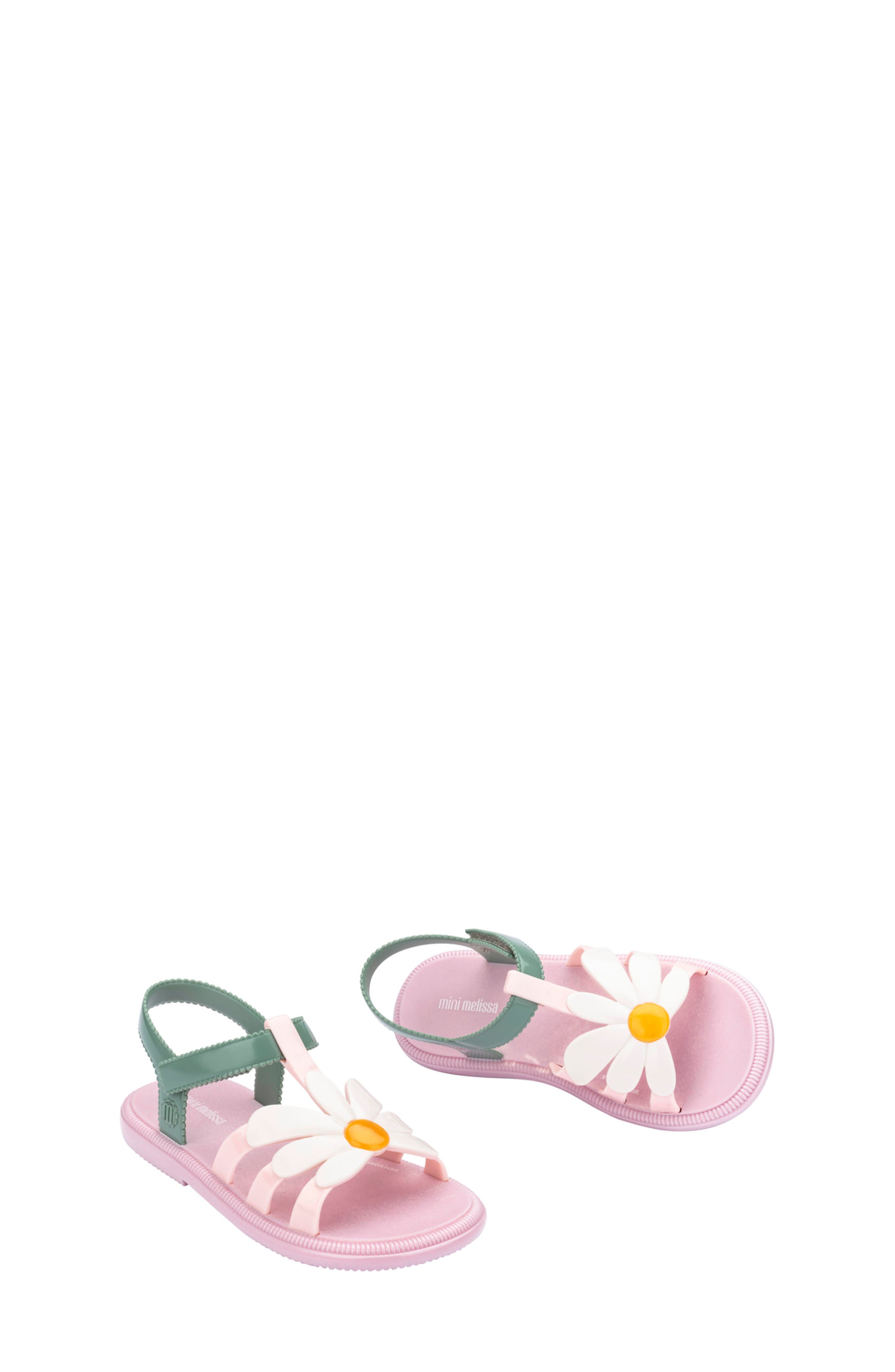 Kids' Mini Hip Bloomy Sandal, Alternate, color, METALLIC PINK/ GREEN