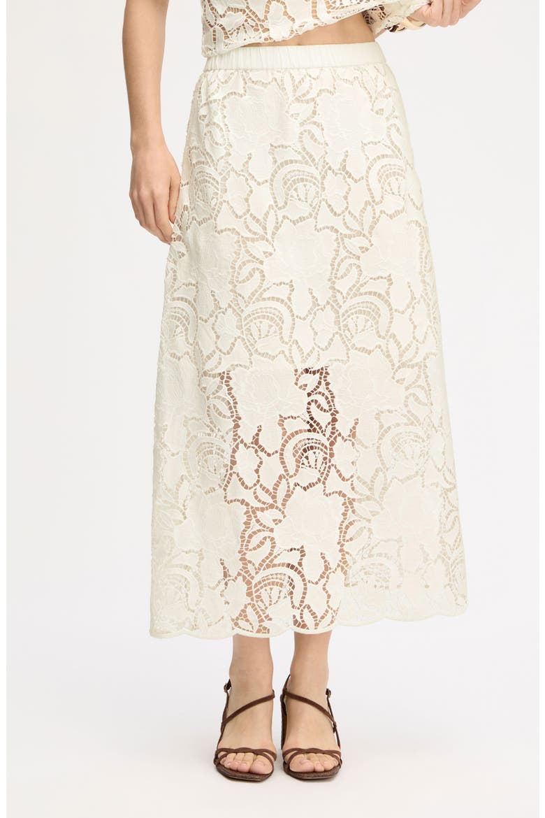 Lace Maxi Skirt, Main, color, BRIGHT WHITE