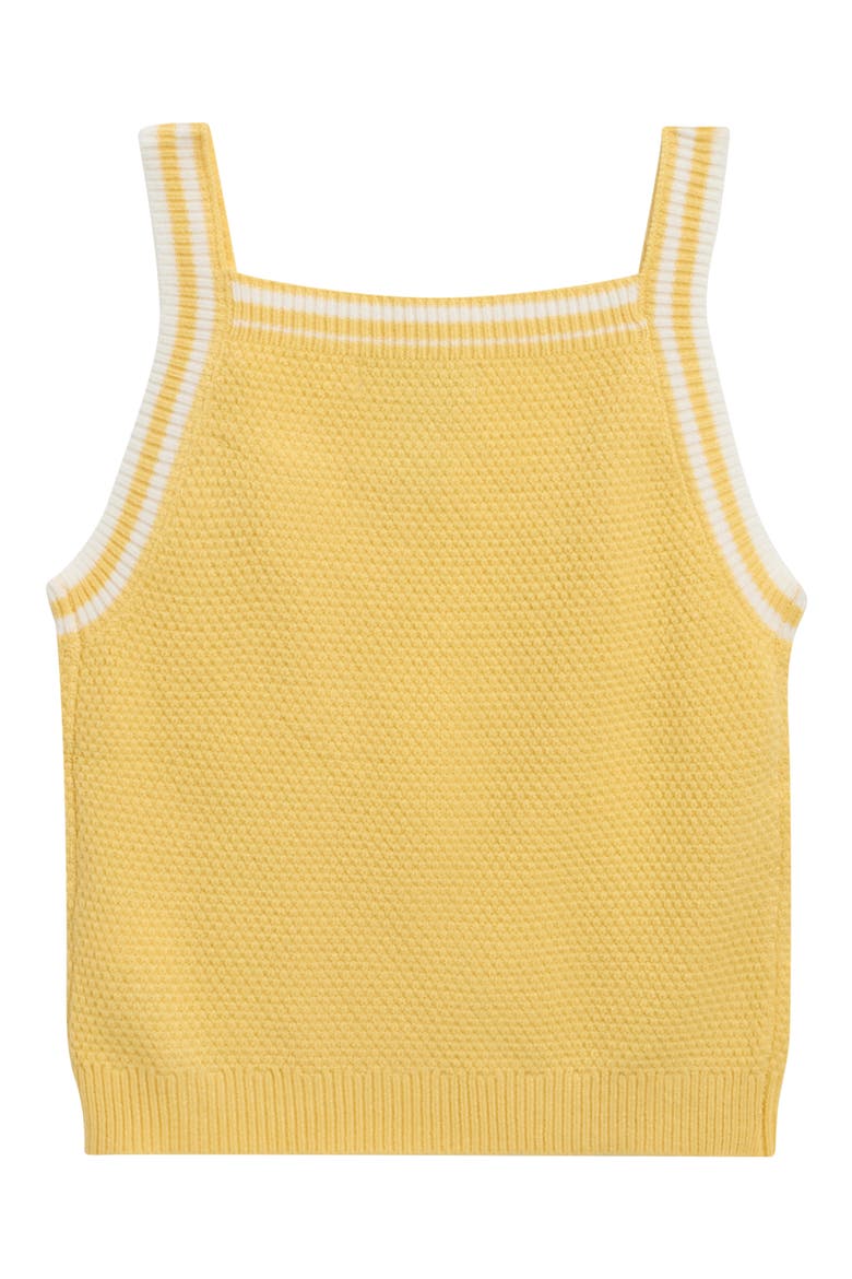 Kids' Cable Stitch Sweater Tank, Alternate, color, YELLOW