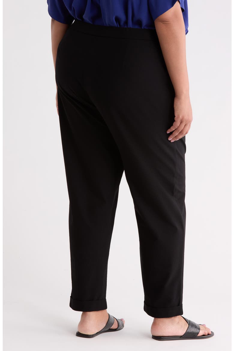 Cuffed Tapered Ankle Pants, Alternate, color, BLACK
