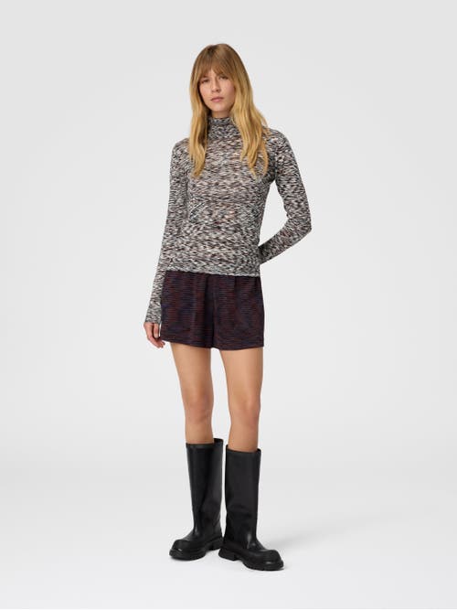 Missoni High-neck Sweater In Flame Smooth Knit In Multi
