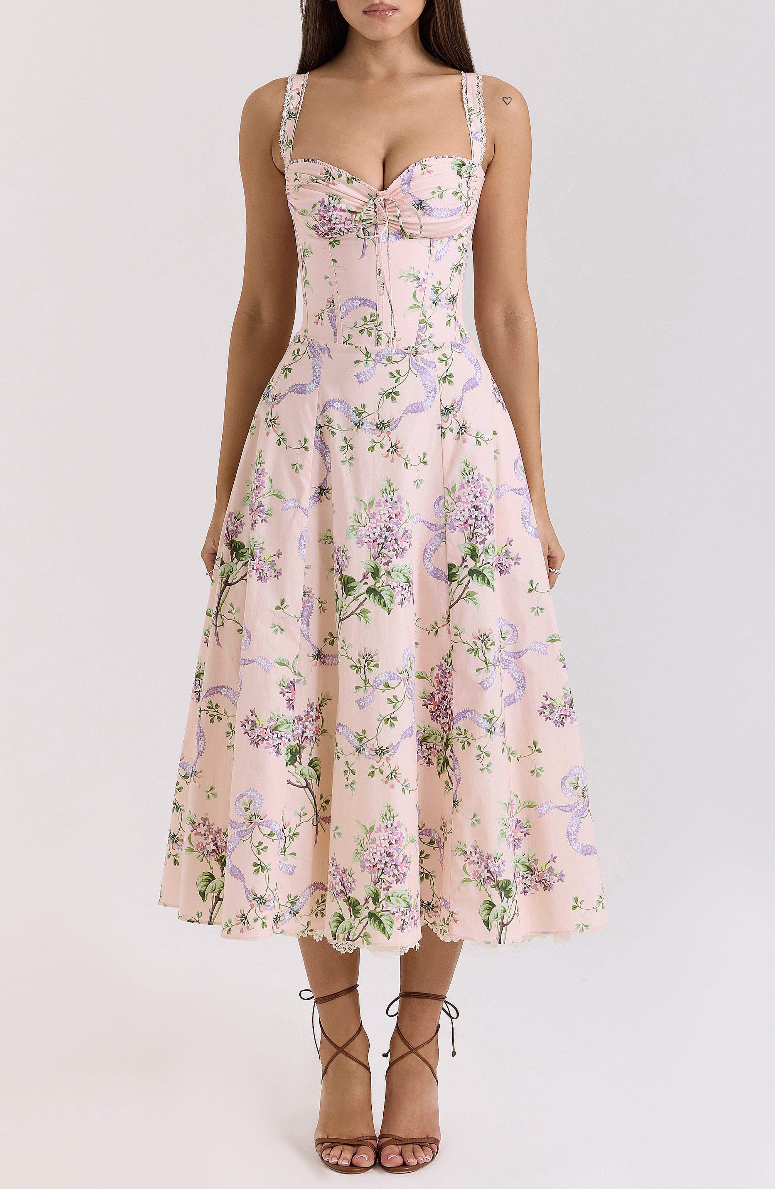selected PEACH FLORAL PRINT