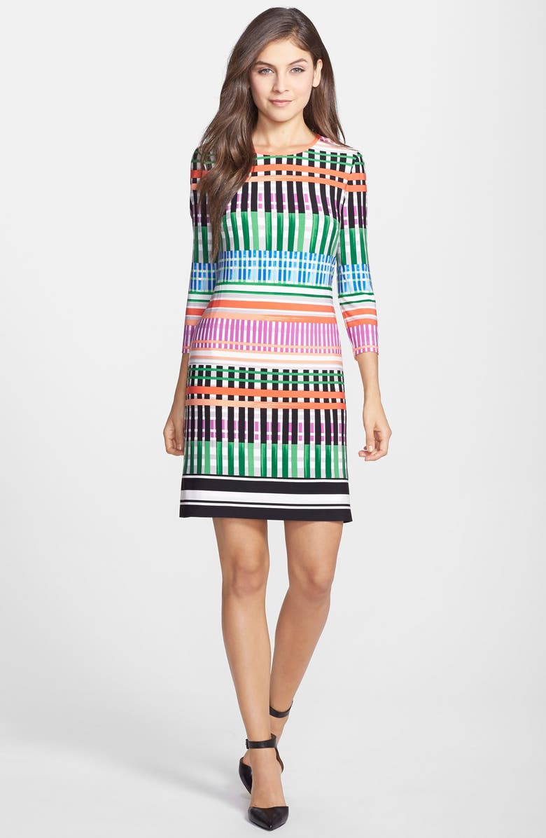 Eliza J Print Jersey A-Line Dress, Alternate, color,