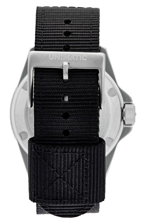 Unimatic Modello Quattro Quartz Nato Strap Watch, 41mm In Black Steel