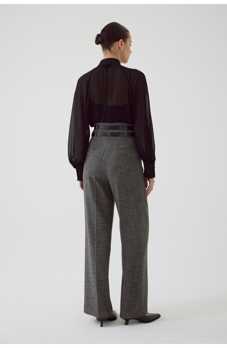 Exquise Belted Pants, Alternate, color, Anthracite