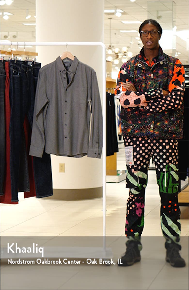 Tech-Smart Trim Fit Stretch Flannel Button-Down Shirt, sales video thumbnail