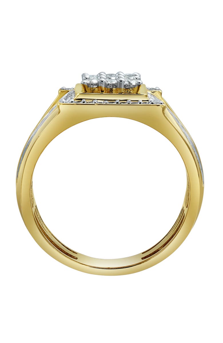 LuvMyJewelry Iced Hammer 14K Yellow Gold Diamond Men Statement Ring - 1.55ct., Alternate, color, 14K Yellow Gold