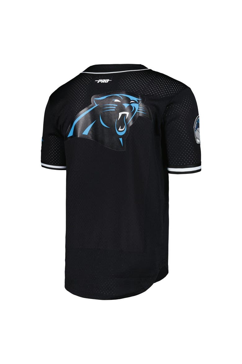 Men's Pro Standard Bryce Young Black Carolina Panthers Mesh Baseball Button-Up T-Shirt, Alternate, color, Black