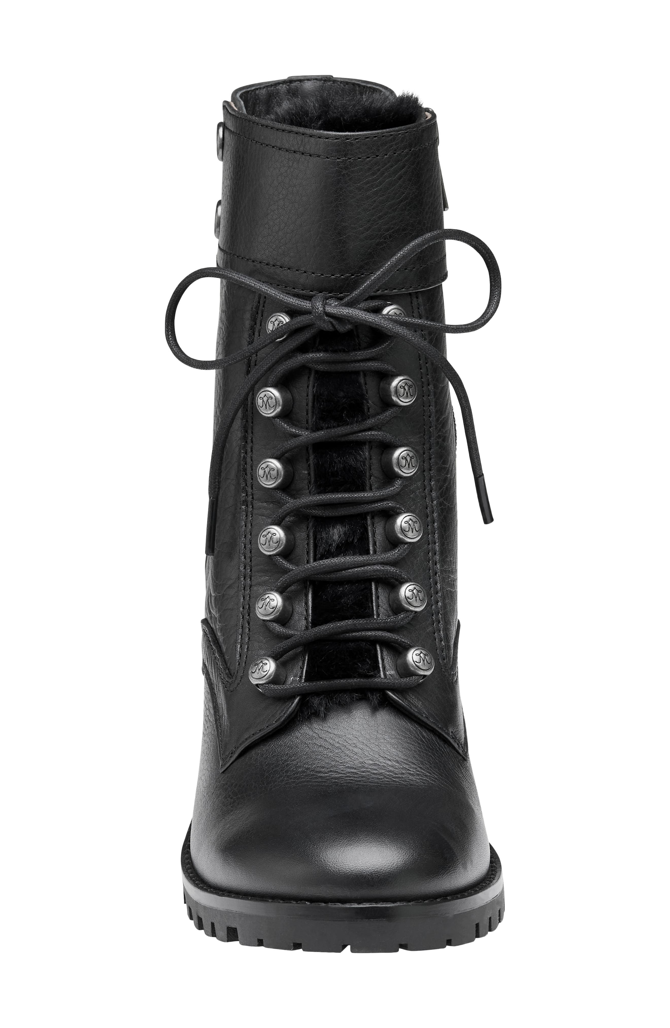 Vivica Faux Fur Bootie, Alternate, color, BLACK