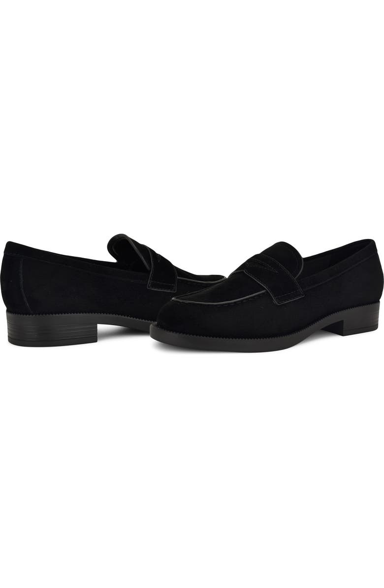 Nine West Berg Penny Loafer, Alternate, color, Black Suede