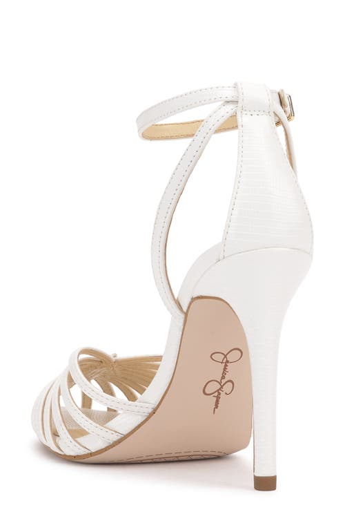 Jessica Simpson Paveri Ankle Strap Pointed Toe Pump In White