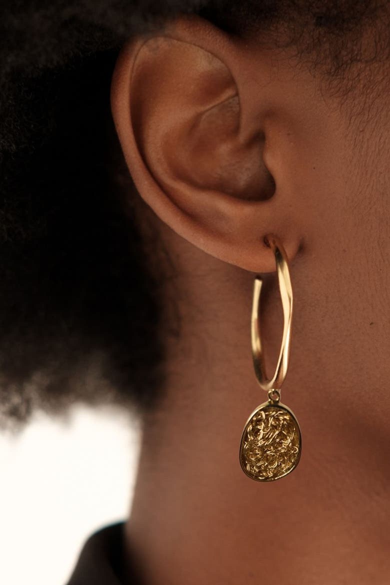 Element  Hoops Earrings, Alternate, color, Gold