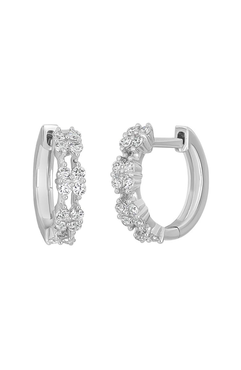 Bony Levy Audrey 18K White Gold Diamond Huggie Hoop Earrings, Main, color, 18K White Gold